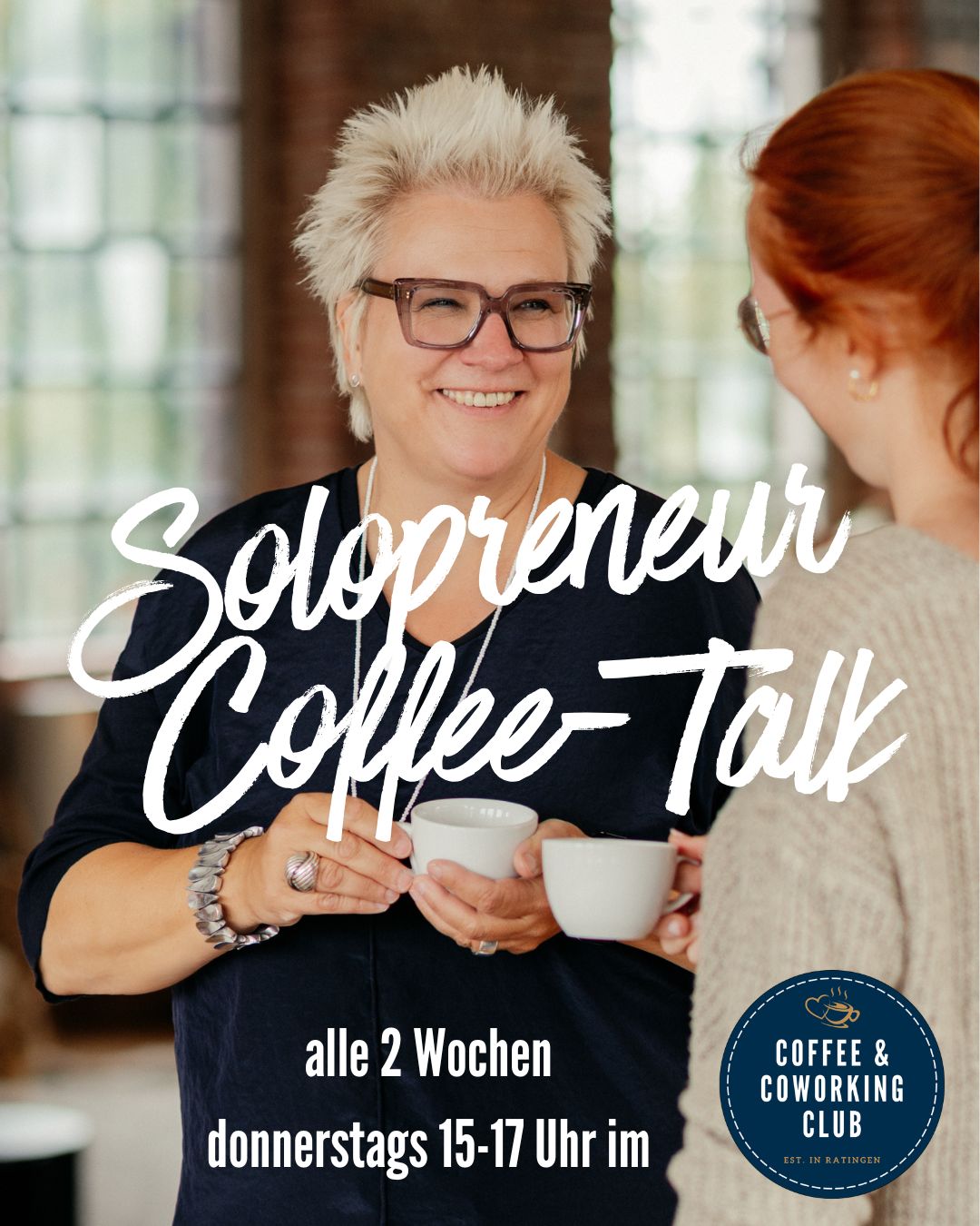 Solopreneur Coffee-Talk im Coffee & Coworking Club I Obertor 6 I 40878 Ratingen I Birgit Kieslich